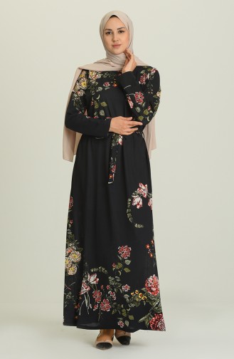 Robe Hijab Bleu Marine 4556Ç-02