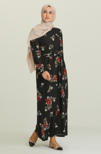 Black Hijab Dress 4575D-01
