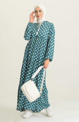 White Hijab Dress 5290-07