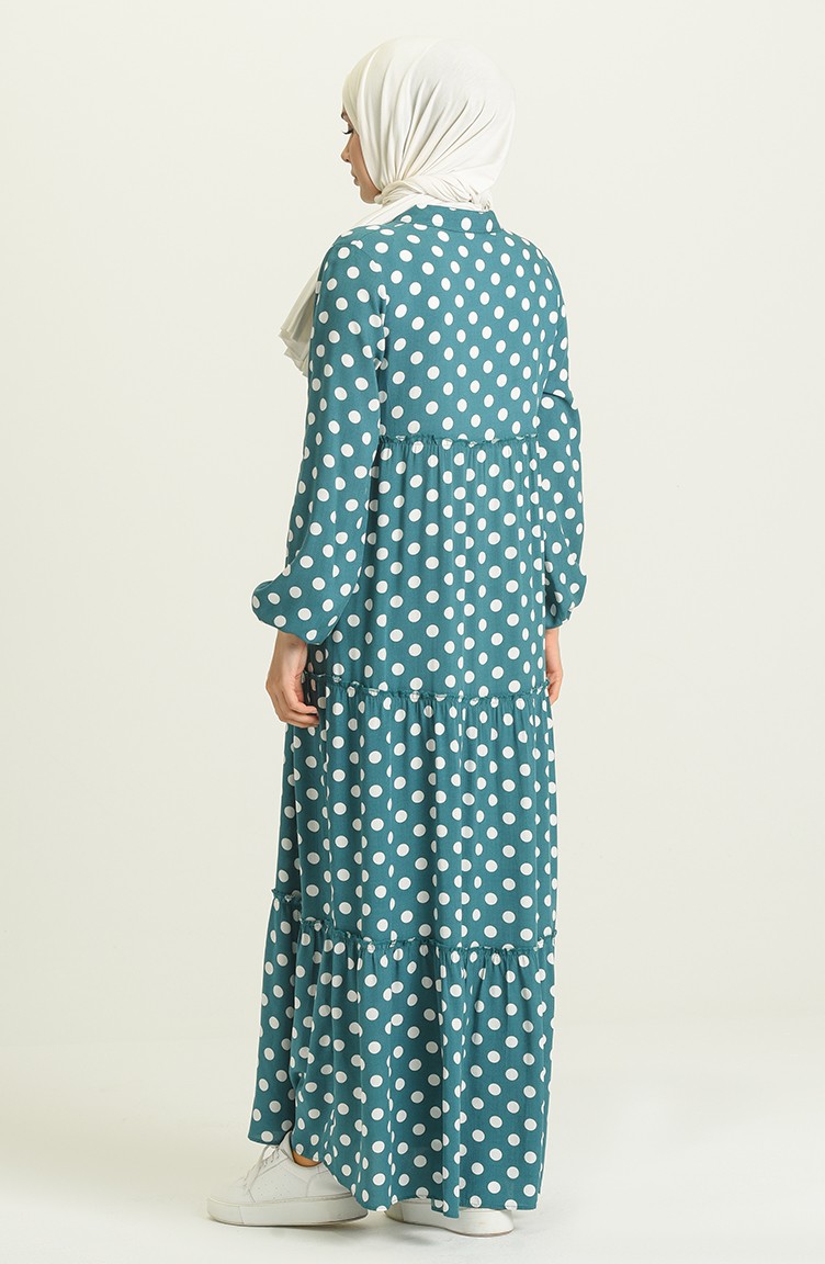 White Hijab Dress 529007 Sefamerve