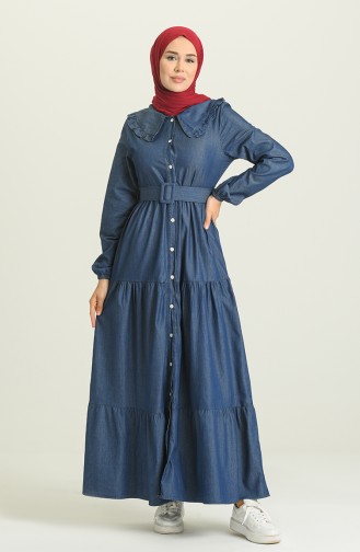 Robe Hijab Bleu Marine 7002-02