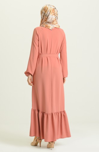 Robe Hijab Rose Pâle 1009-03