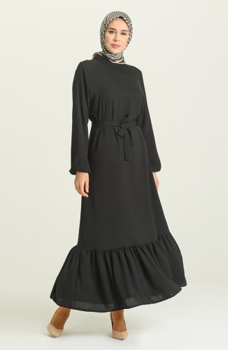 Black Hijab Dress 1009-06