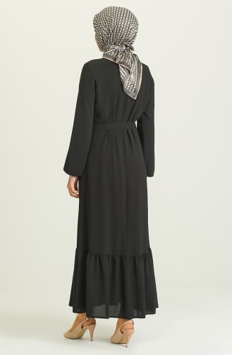 Black Hijab Dress 1009-06