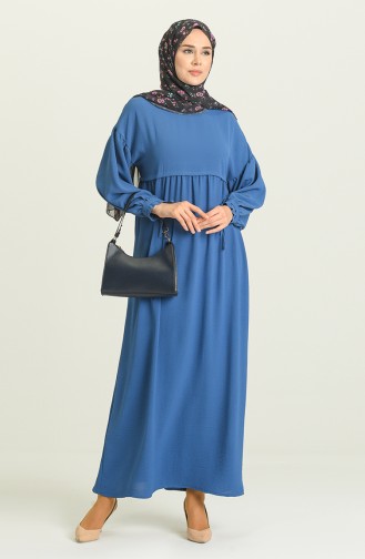 Indigo Hijab Dress 21Y8410-03