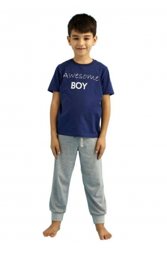 Avon Awesom Boy Erkek Çocuk Pijama Takımı 3-4 Yaş KIY00423-01 Mavi