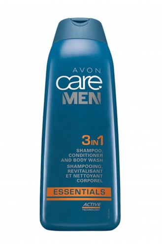 Avon Care Men Essentials 3´ü Bir Arada Şampuan 400 Ml. SAMPUAN0564-01 Mavi