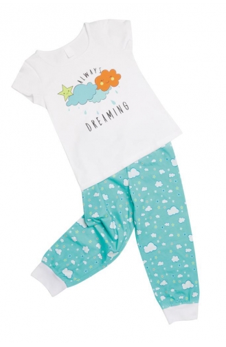 White Children`s Pajamas 00410-01