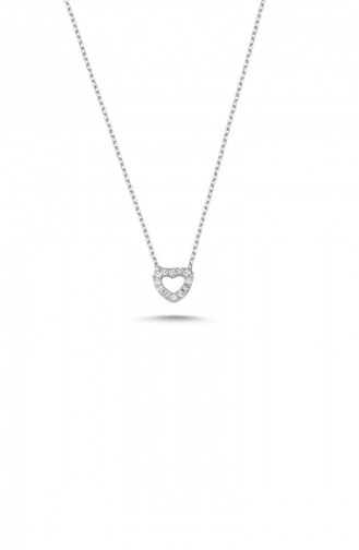 Silver Gray Necklace 00223-4009 - Kopya
