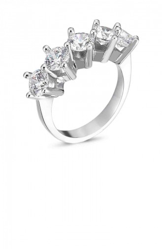 Swarovski Beş Taş Alyans 2 50 Ct Kalın Standart 24 Numara Yrg14890 4769