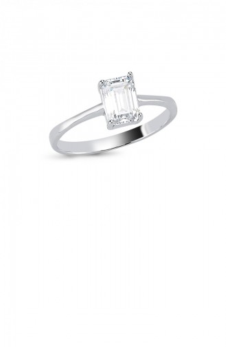 Swarovski Tek Taş Baget Yüzük Standart 20 Numara Yrg15716 4921