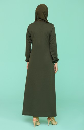 Khaki Abaya 1013-04