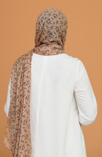 Desenli Pamuk Şal 15273-26 Bisküvi