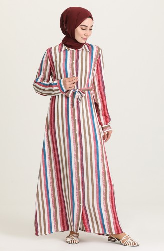 Petrol Hijab Dress 0016-03