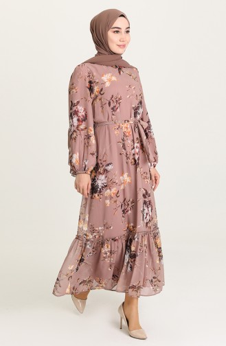 Mink Hijab Dress 7001-01