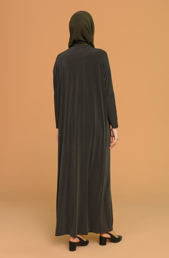 Khaki Hijab Dress 1497-02