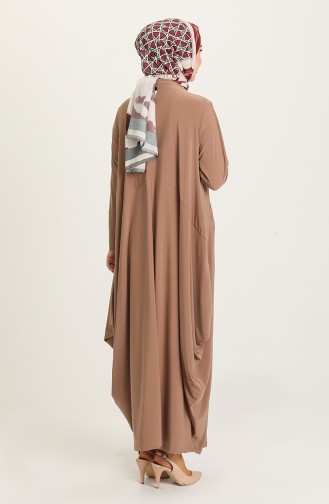 فستان بني مائل للرمادي 1686-01