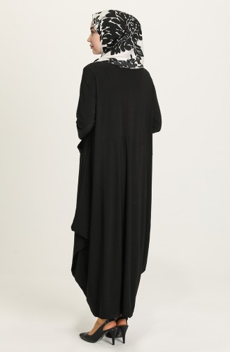 Schwarz Hijab Kleider 1686-04