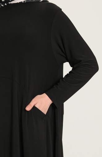 Black Hijab Dress 1686-04