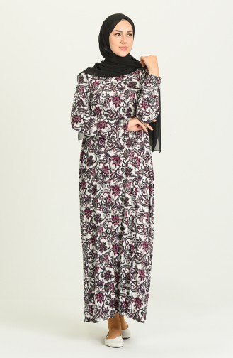 Fuchsia Hijab Dress 2340-02
