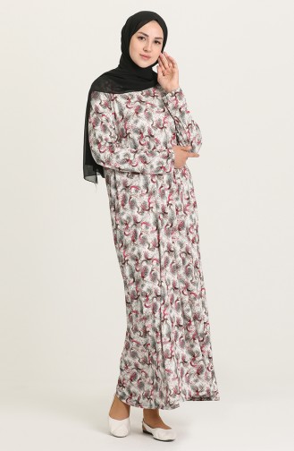 Fuchsia Hijab Dress 2341-02