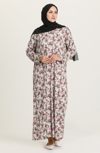 Fuchsia Hijab Kleider 2341-02