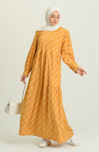 Robe Hijab Moutarde 21Y8399A-04