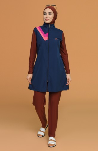 Navy Blue Swimsuit Hijab 7110-01