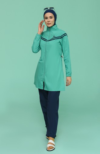 Grün Hijab Badeanzug 7638-05