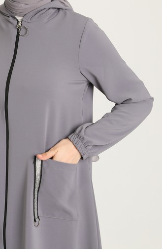 Gray Abaya 5376-04