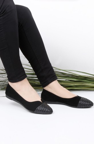 Schwarz Damen Ballerinas 0186-07