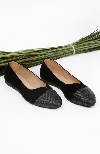 Black Women`s Flats 0186-07