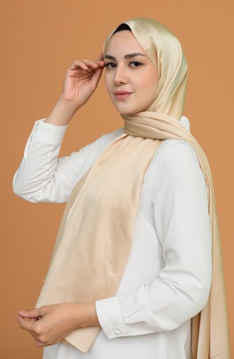 Charm Düz Saten Şal 15224-05 Bej