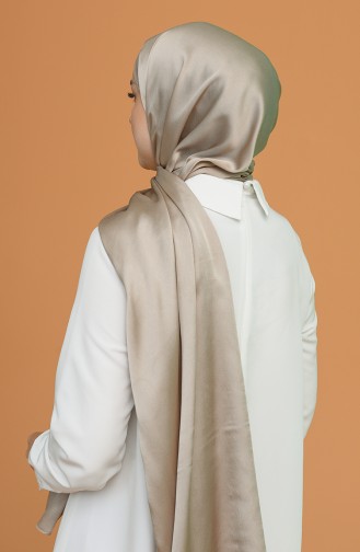 Charm Düz Saten Şal 15224-15 Açık Vizon
