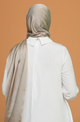 Charm Düz Saten Şal 15224-15 Açık Vizon