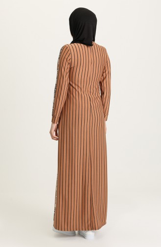 Tan Hijab Dress 0884-04