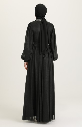Schwarz Hijab-Abendkleider 5501-03