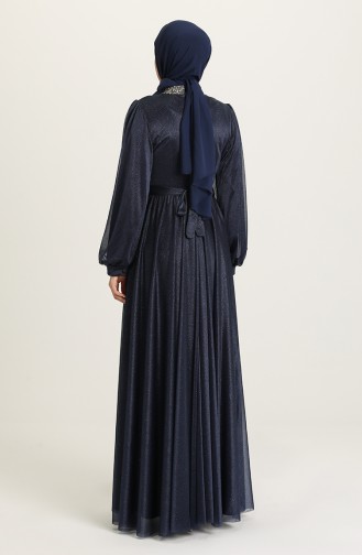 Dunkelblau Hijab-Abendkleider 5501-05