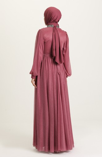 Dusty Rose Hijab Evening Dress 5501-06