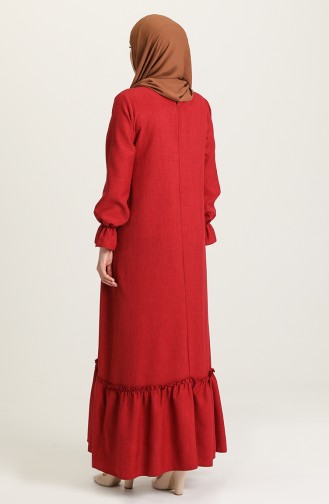 Rot Hijab Kleider 5009-05