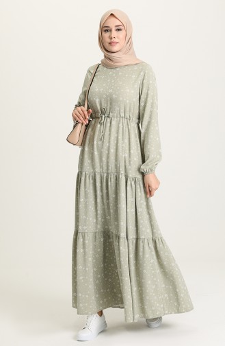 فستان أخضر فاتح 81802-03
