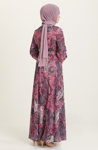 Pink Hijab Dress 4222-04