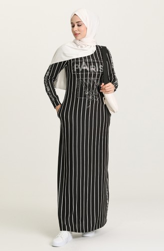 Black Hijab Dress 0884-03