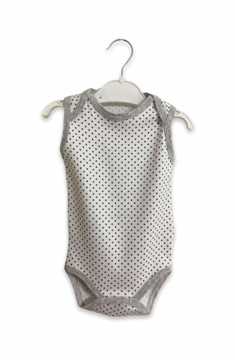 Staryu Baby Erkek Bebek Kolsuz Kollu Badi Ve Tekalt Paket 6 Adet Beyaz Gri 1936-01 Beyaz Gri