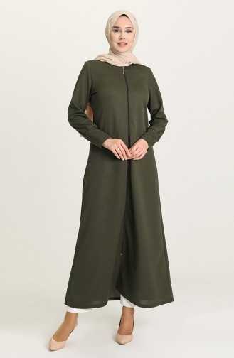 Khaki Abaya 1014-03