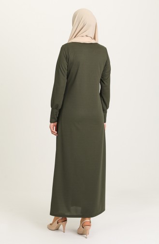 Khaki Abaya 1014-03