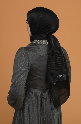 Zerafet Abiye Şal 11016-01 Siyah