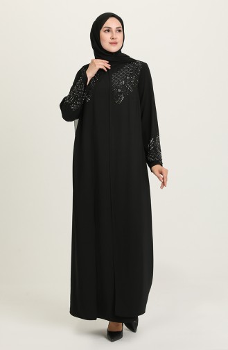 Habillé Hijab Noir 5501-02