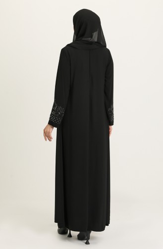 Schwarz Hijab-Abendkleider 5501-02