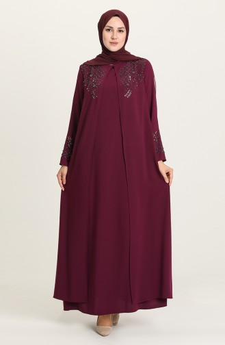 Purple İslamitische Avondjurk 5501-03